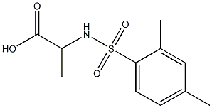 2-[(2,4-dimethylbenzene)sulfonamido]propanoic acid Struktur