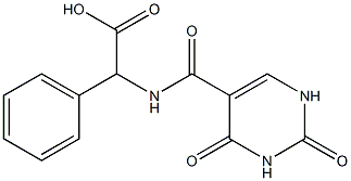 2-[(2,4-dioxo-1,2,3,4-tetrahydropyrimidin-5-yl)formamido]-2-phenylacetic acid Struktur