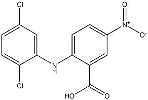 2-[(2,5-dichlorophenyl)amino]-5-nitrobenzoic acid Struktur