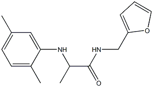 2-[(2,5-dimethylphenyl)amino]-N-(furan-2-ylmethyl)propanamide Struktur