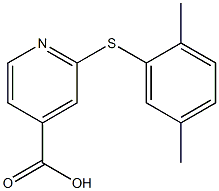 2-[(2,5-dimethylphenyl)sulfanyl]pyridine-4-carboxylic acid Struktur