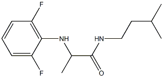 2-[(2,6-difluorophenyl)amino]-N-(3-methylbutyl)propanamide Struktur