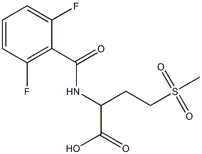 2-[(2,6-difluorophenyl)formamido]-4-methanesulfonylbutanoic acid Struktur