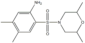 2-[(2,6-dimethylmorpholine-4-)sulfonyl]-4,5-dimethylaniline Struktur