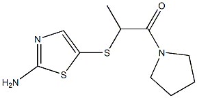 2-[(2-amino-1,3-thiazol-5-yl)sulfanyl]-1-(pyrrolidin-1-yl)propan-1-one Struktur