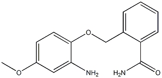 2-[(2-amino-4-methoxyphenoxy)methyl]benzamide Struktur