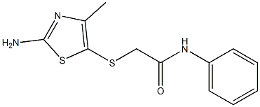 2-[(2-amino-4-methyl-1,3-thiazol-5-yl)thio]-N-phenylacetamide Struktur