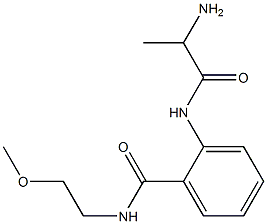 2-[(2-aminopropanoyl)amino]-N-(2-methoxyethyl)benzamide Struktur