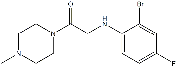 2-[(2-bromo-4-fluorophenyl)amino]-1-(4-methylpiperazin-1-yl)ethan-1-one Struktur