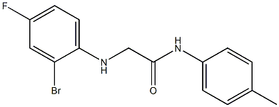 2-[(2-bromo-4-fluorophenyl)amino]-N-(4-methylphenyl)acetamide Struktur