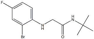 2-[(2-bromo-4-fluorophenyl)amino]-N-tert-butylacetamide Struktur