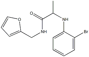 2-[(2-bromophenyl)amino]-N-(furan-2-ylmethyl)propanamide Struktur