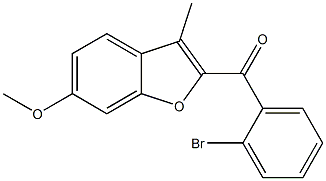 2-[(2-bromophenyl)carbonyl]-6-methoxy-3-methyl-1-benzofuran Struktur