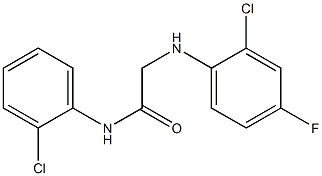 2-[(2-chloro-4-fluorophenyl)amino]-N-(2-chlorophenyl)acetamide Struktur