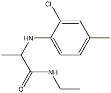 2-[(2-chloro-4-methylphenyl)amino]-N-ethylpropanamide Struktur