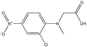 2-[(2-chloro-4-nitrophenyl)(methyl)amino]acetic acid Struktur