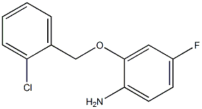 2-[(2-chlorophenyl)methoxy]-4-fluoroaniline Struktur