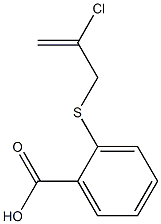 2-[(2-chloroprop-2-enyl)thio]benzoic acid Struktur