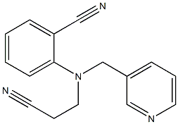 2-[(2-cyanoethyl)(pyridin-3-ylmethyl)amino]benzonitrile Struktur