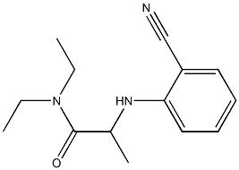 2-[(2-cyanophenyl)amino]-N,N-diethylpropanamide Struktur