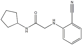 2-[(2-cyanophenyl)amino]-N-cyclopentylacetamide Struktur