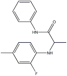 2-[(2-fluoro-4-methylphenyl)amino]-N-phenylpropanamide Struktur