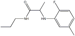 2-[(2-fluoro-5-methylphenyl)amino]-N-propylpropanamide Struktur