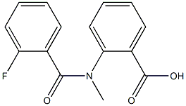 2-[(2-fluorobenzoyl)(methyl)amino]benzoic acid Struktur