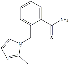 2-[(2-methyl-1H-imidazol-1-yl)methyl]benzenecarbothioamide Struktur