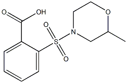 2-[(2-methylmorpholine-4-)sulfonyl]benzoic acid Struktur