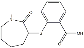 2-[(2-oxoazepan-3-yl)sulfanyl]benzoic acid Struktur