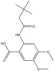 2-[(3,3-dimethylbutanoyl)amino]-4,5-dimethoxybenzoic acid Struktur