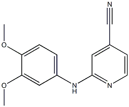 2-[(3,4-dimethoxyphenyl)amino]isonicotinonitrile Struktur