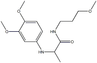 2-[(3,4-dimethoxyphenyl)amino]-N-(3-methoxypropyl)propanamide Struktur