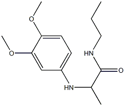 2-[(3,4-dimethoxyphenyl)amino]-N-propylpropanamide Struktur