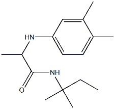 2-[(3,4-dimethylphenyl)amino]-N-(2-methylbutan-2-yl)propanamide Struktur