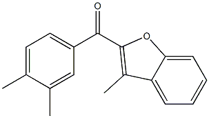 2-[(3,4-dimethylphenyl)carbonyl]-3-methyl-1-benzofuran Struktur