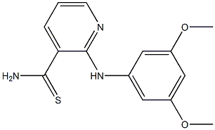 2-[(3,5-dimethoxyphenyl)amino]pyridine-3-carbothioamide Struktur