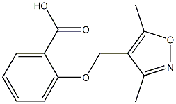 2-[(3,5-dimethyl-1,2-oxazol-4-yl)methoxy]benzoic acid Struktur