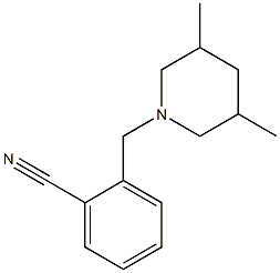 2-[(3,5-dimethylpiperidin-1-yl)methyl]benzonitrile Struktur