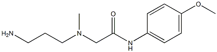 2-[(3-aminopropyl)(methyl)amino]-N-(4-methoxyphenyl)acetamide Struktur