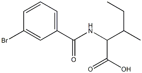 2-[(3-bromobenzoyl)amino]-3-methylpentanoic acid Struktur