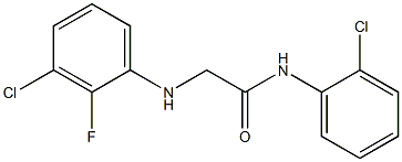 2-[(3-chloro-2-fluorophenyl)amino]-N-(2-chlorophenyl)acetamide Struktur