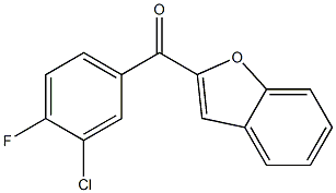 2-[(3-chloro-4-fluorophenyl)carbonyl]-1-benzofuran Struktur