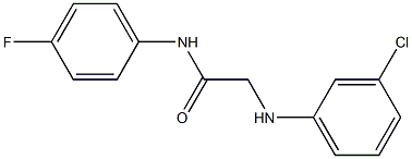 2-[(3-chlorophenyl)amino]-N-(4-fluorophenyl)acetamide Struktur