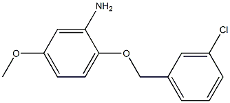 2-[(3-chlorophenyl)methoxy]-5-methoxyaniline Struktur