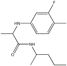 2-[(3-fluoro-4-methylphenyl)amino]-N-(pentan-2-yl)propanamide Struktur