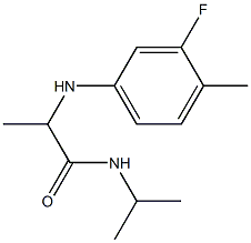 2-[(3-fluoro-4-methylphenyl)amino]-N-(propan-2-yl)propanamide Struktur