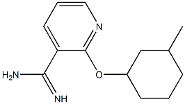 2-[(3-methylcyclohexyl)oxy]pyridine-3-carboximidamide Struktur