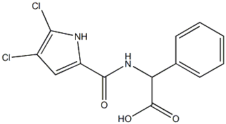 2-[(4,5-dichloro-1H-pyrrol-2-yl)formamido]-2-phenylacetic acid Struktur